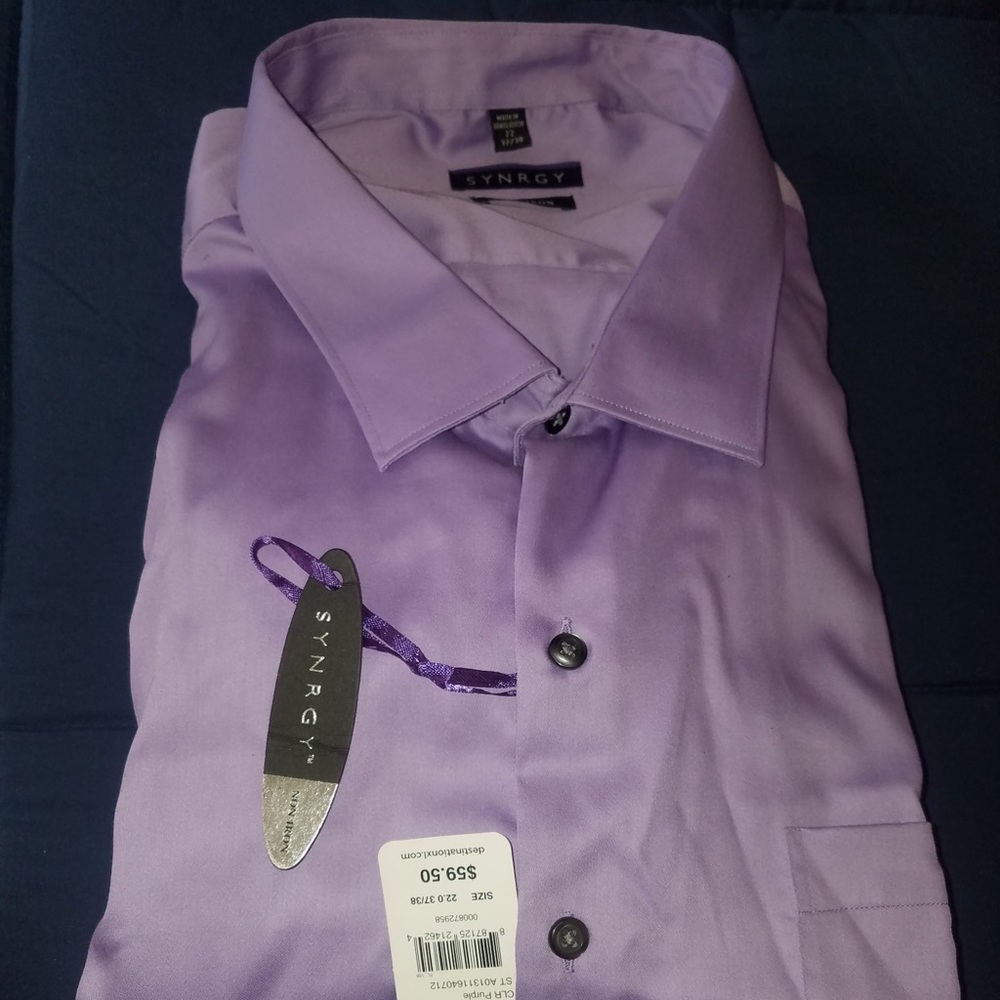 Synrgy Big & Tall Non-Iron Dress Shirt 22 37/38